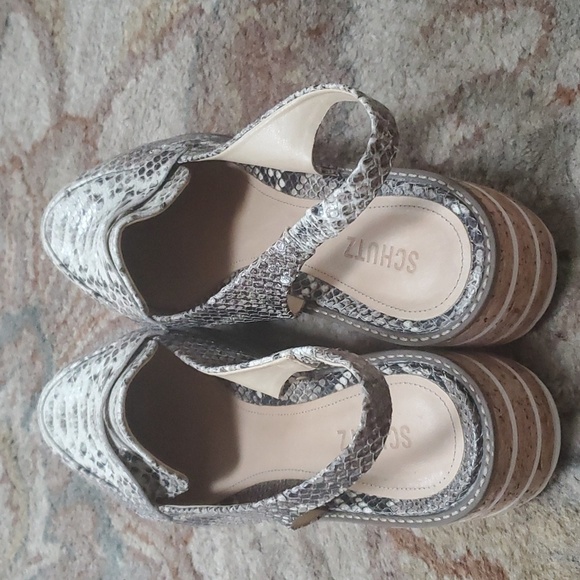 Schutz snake slingback platform loafers - Picture 3 of 6